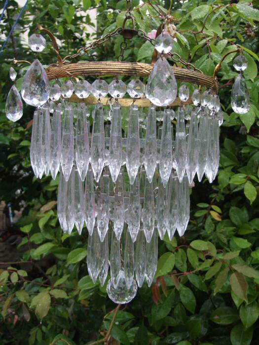 A Beautiful Mid 20th Century 3 Tier Icicle Drop Chandelier