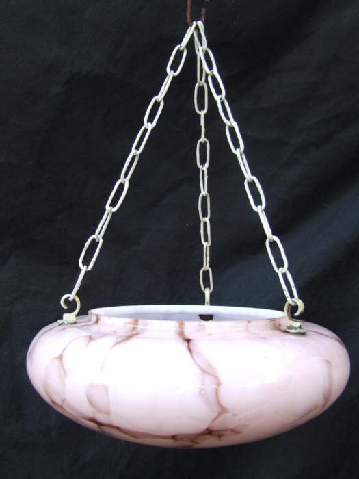 Pink and Chocolate Art Deco Ceiling Light 