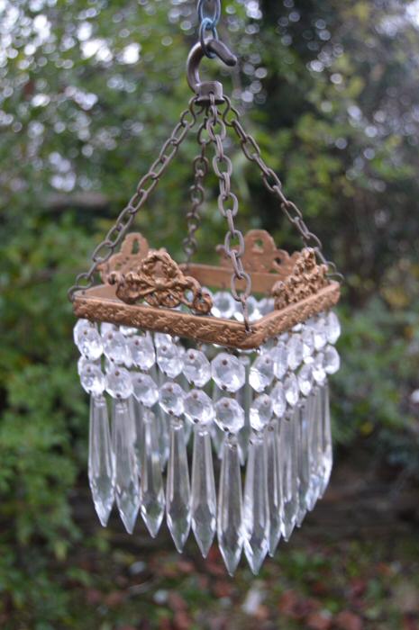 A Beautiful Small 2 Tier Square Icicle drop Chandelier