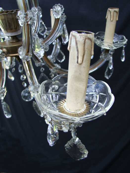 Circa 1930 6 Arm Marie Therese Chandelier