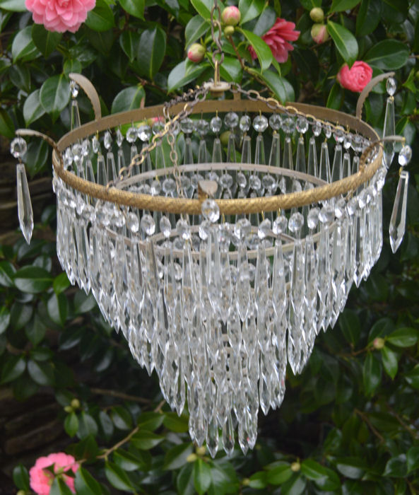 Edwardian 5 Tier Icicle Chandelier