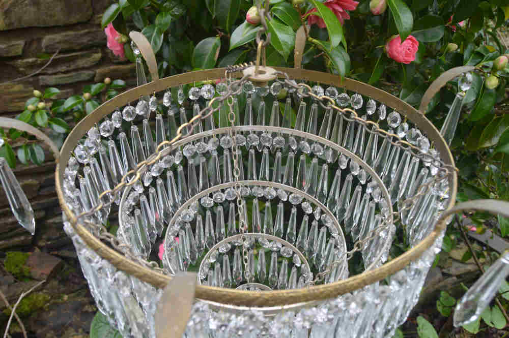 Edwardian 5 Tier Icicle Chandelier