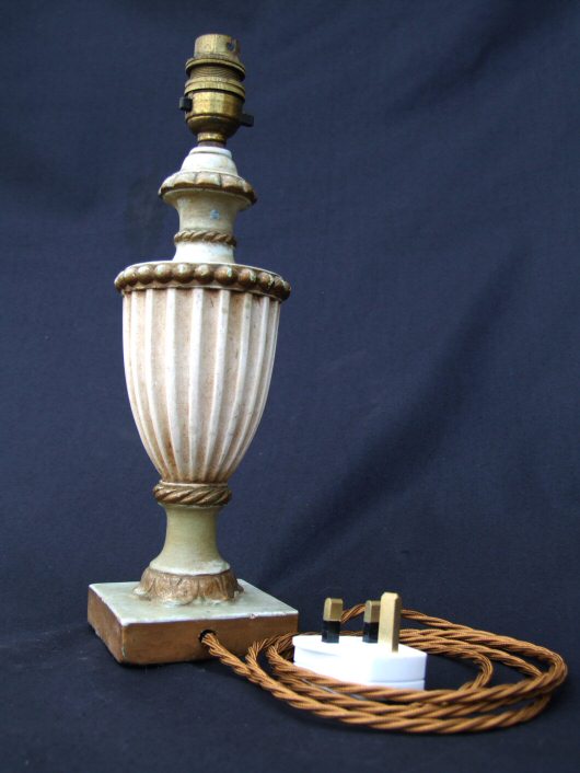 Mid 20th Century Decorative Plaster Urn Table Lamp