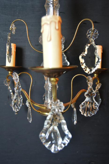 French Louis XV Style Three Arm Chandelier