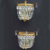 Circa 1930 Purse Wall Lights with accanthus leaf decoration