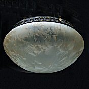 Stunning Frosted Soft Peach Ceiling Light