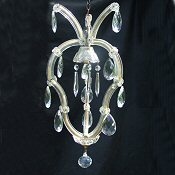 Antique Marie Therese single bulb chandelier
