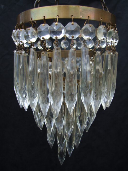 Small 3 Tier Edwardian Icicle Drop Chandelier