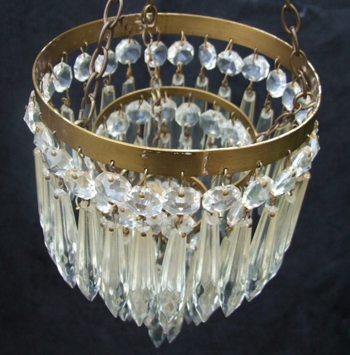Small 3 Tier Edwardian Icicle Drop Chandelier