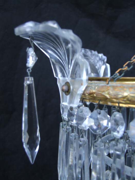 A Large Mid 20th Century 4 Tier Icicle Drop Chandelier