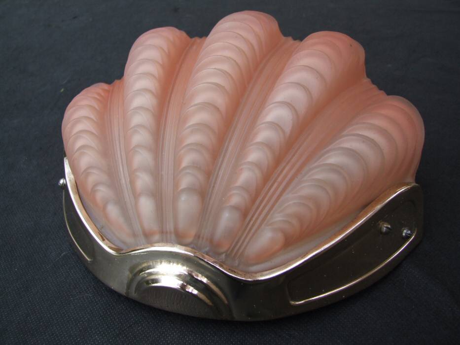 of Coral Art Deco Shell Wall Lights 