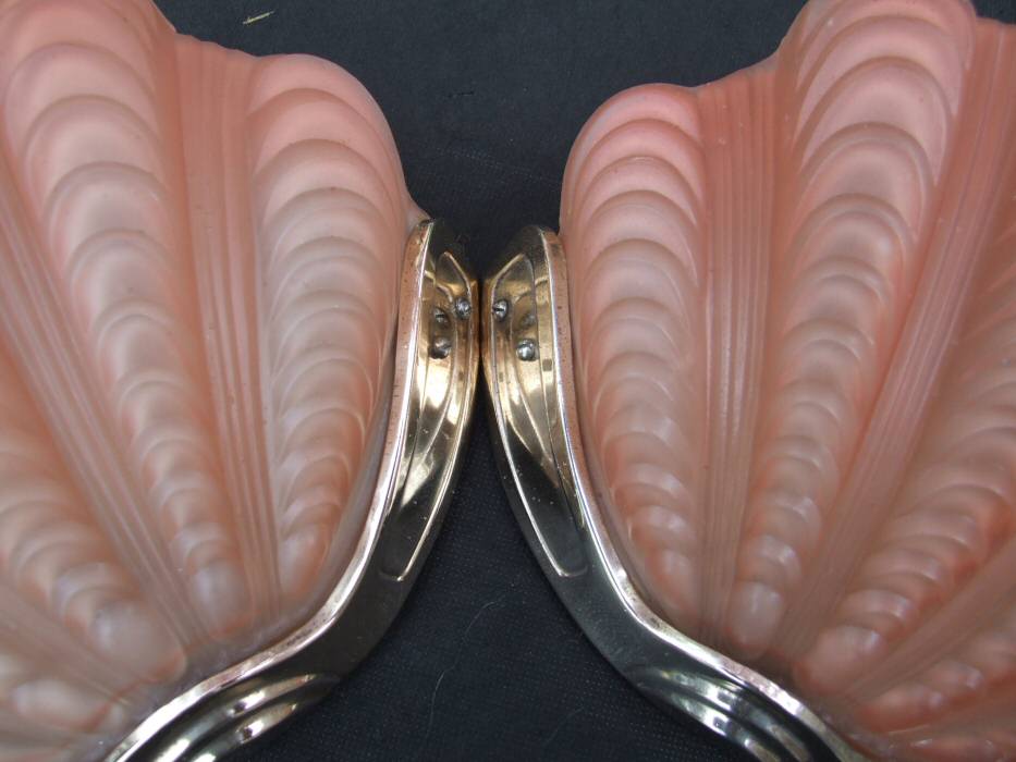 of Coral Art Deco Shell Wall Lights 