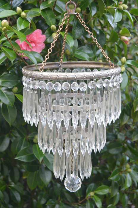 Edwardian 3 Tier Icicle Chandelier with silver plated period cast brass frame