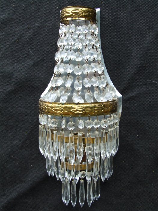 Pair of Large Icicle Drop Wall Lights