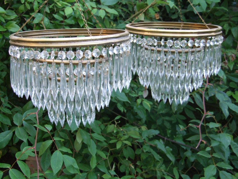 Pair of Mid 20th Century Icicle Drop Chandeliers