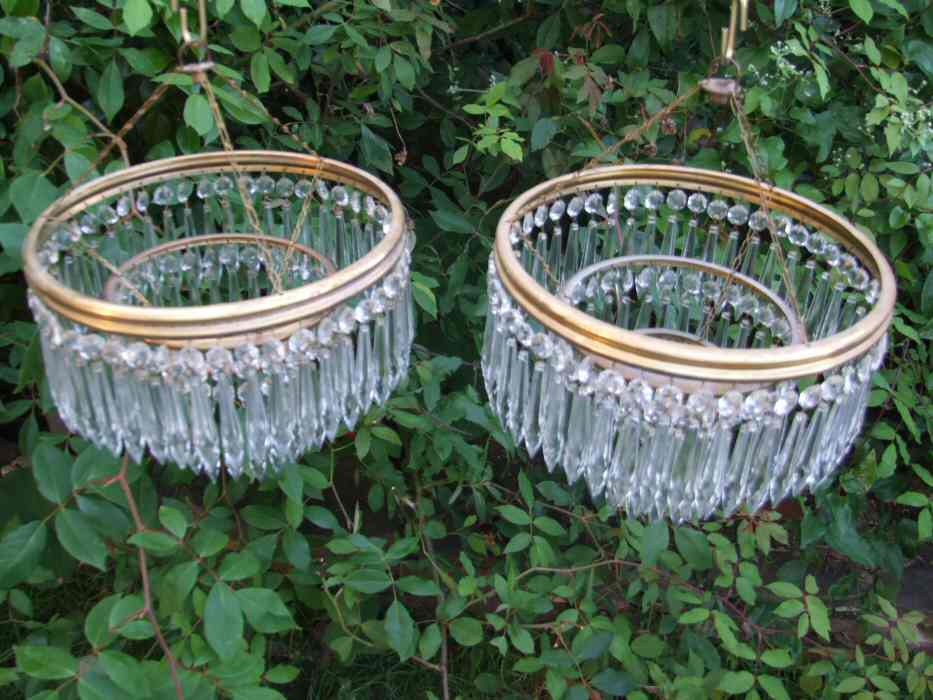 Pair of Mid 20th Century Icicle Drop Chandeliers