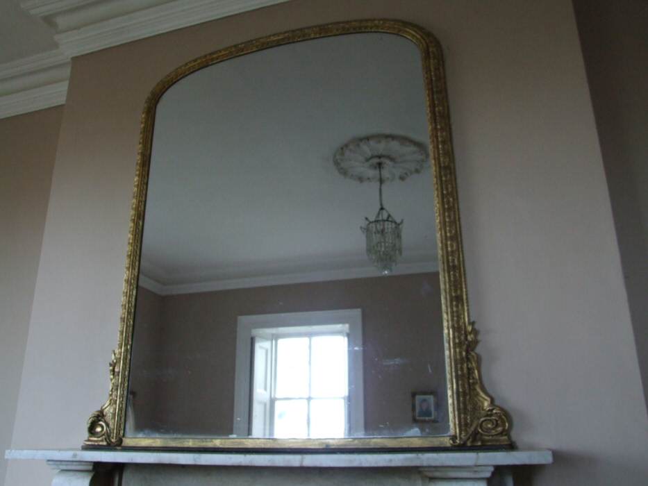 Large Victorian Gilt Overmantle Mirror