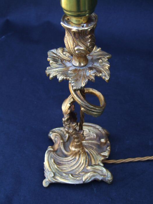 Circa 1930 Cast Brass Rococco style Table Lamp