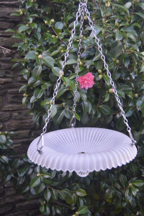 Circa 1930 Fluted Upturned Opaque Ceiling Light
