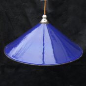 Edwardian Blue Enamel Ceiling Light