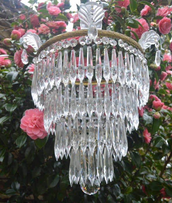 Mid 20th Century 4 Tier Icicle Chandelier