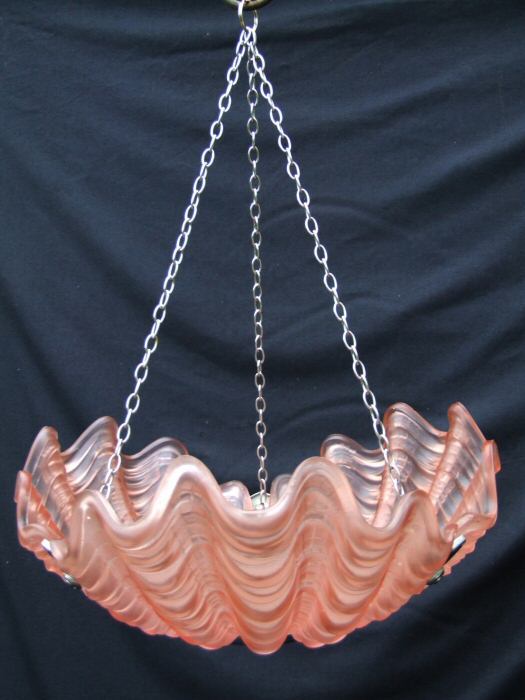 Deco Soft Pink Shell Ceiling Light