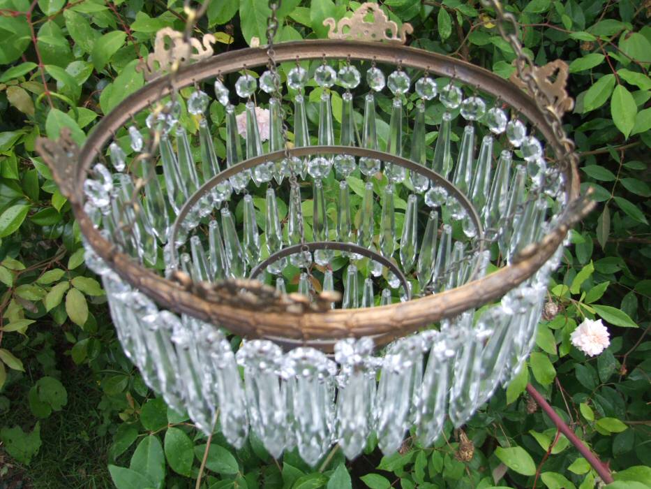 Circa 1930, A Large 4 Tier Icicle Drop Chandelier