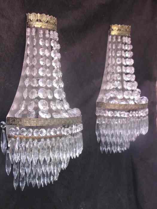 Pair of Large Icicle Drop  Wall Lights