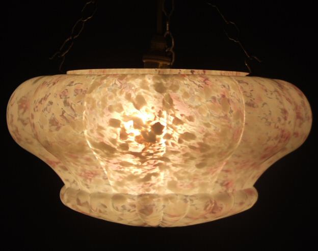 Stunning Pink Mottled Deco Lampshade