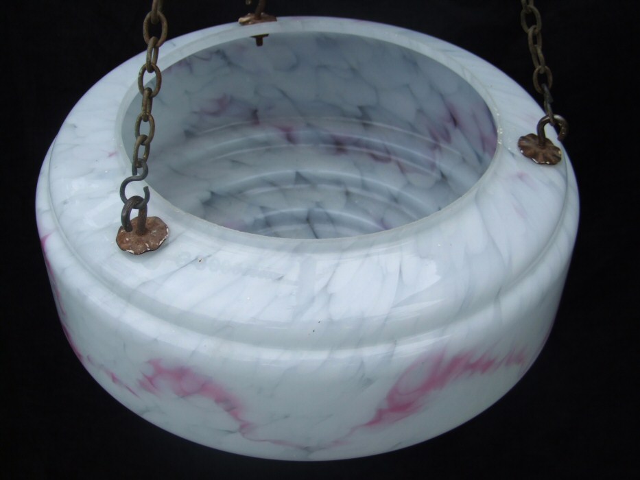 Mottled Pink Art Deco Lampshade